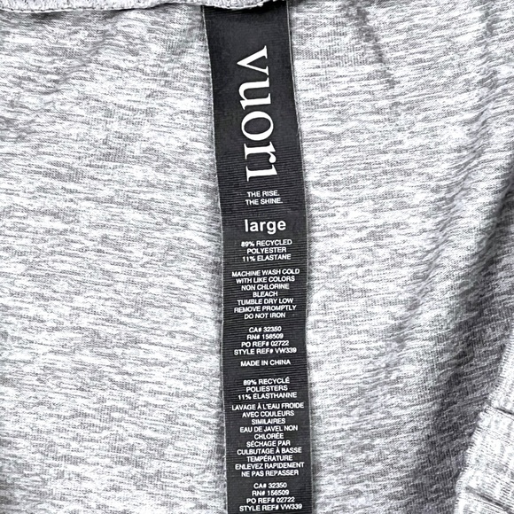 Vuori Halo Performance Shorts in Gray Size Large - Picture 10 of 13